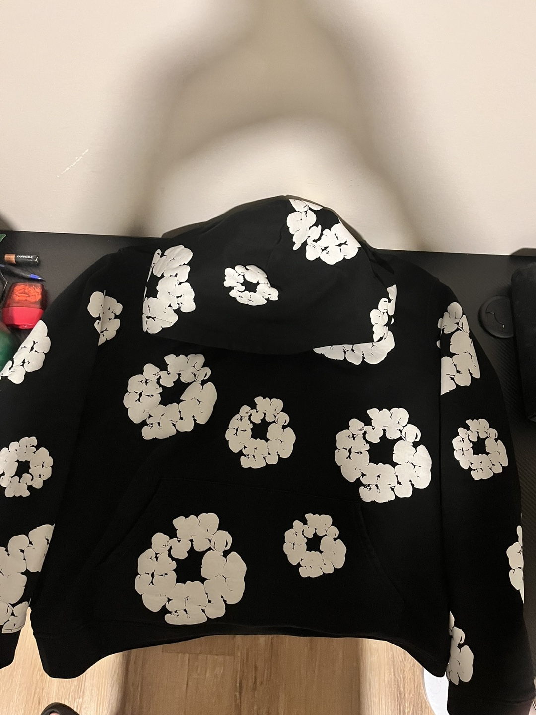 Denim Tears Black Floral Hoodie - Size M - photo 2