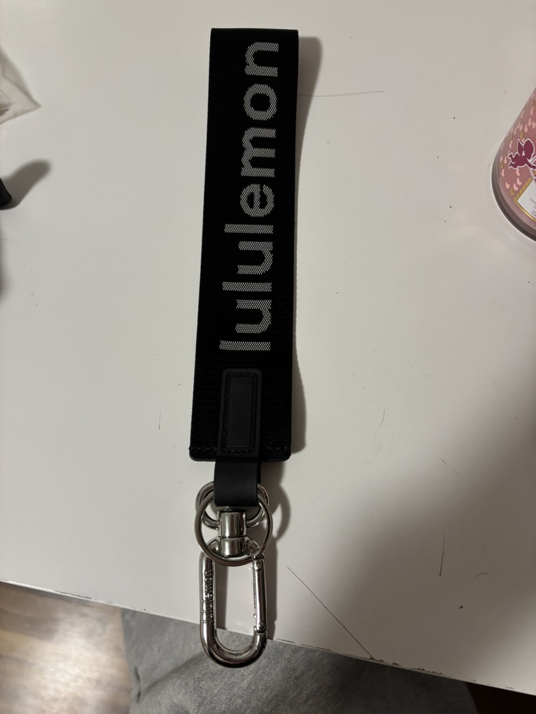 Lululemon Black Keychain