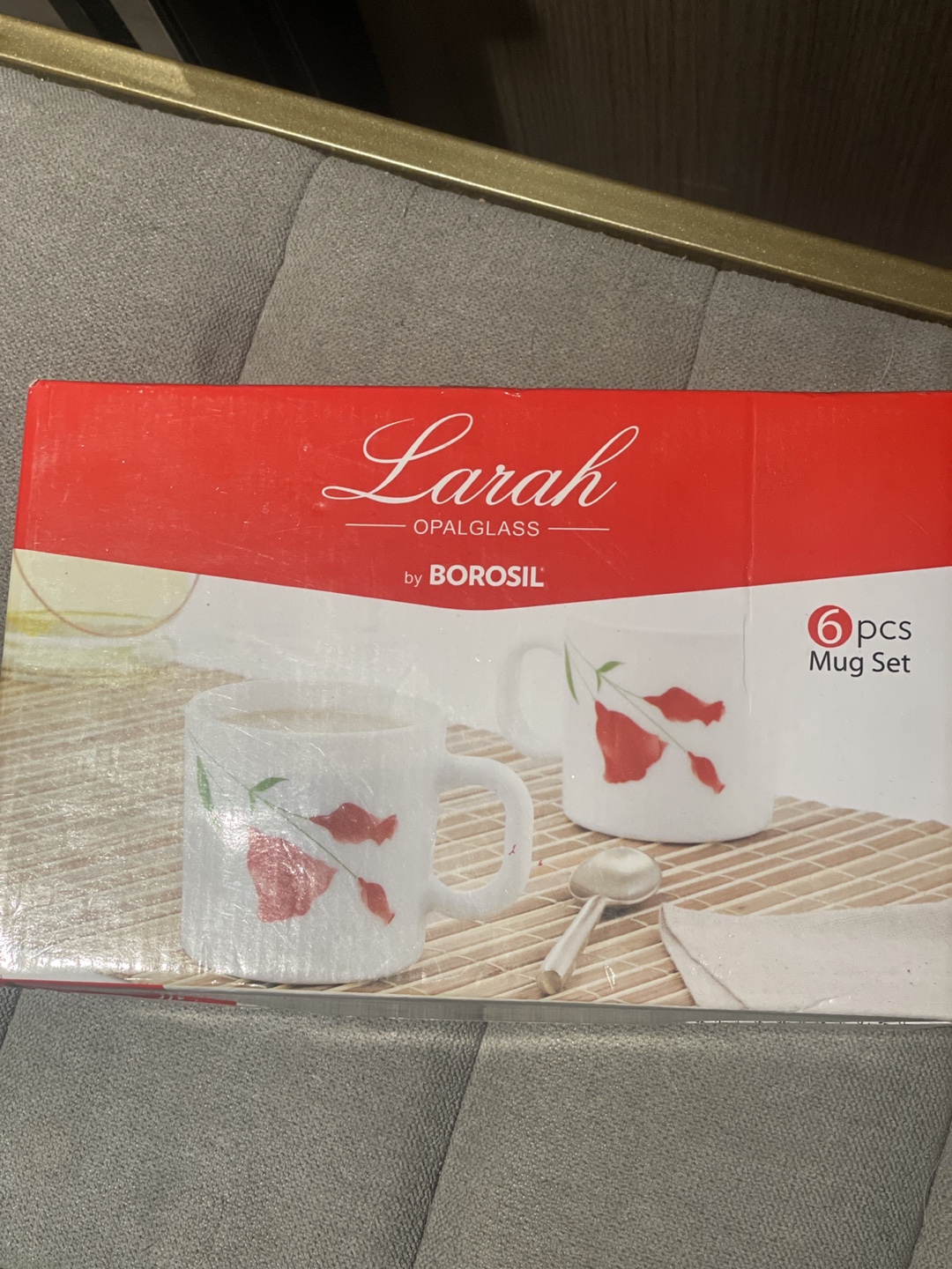 Borosil Larah Opalglass 6-Piece Mug Set 💚