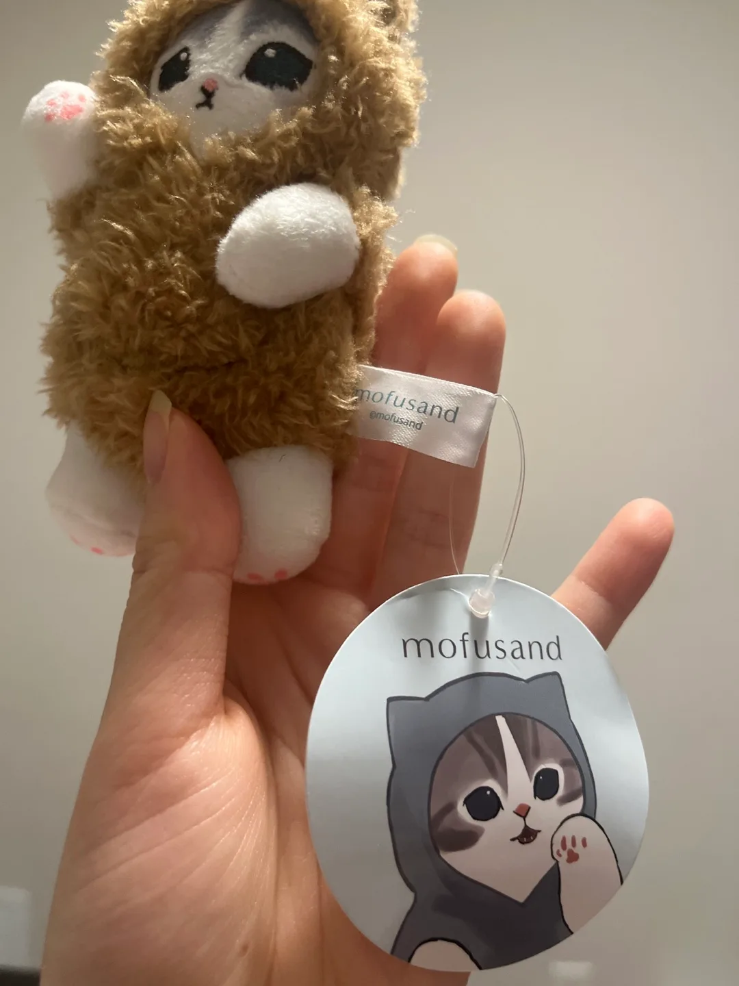 Mofusand Cat in Bear Costume Plush Keychain image indicator(2)