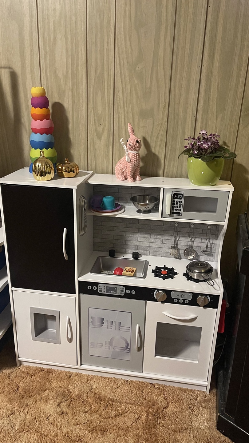 Kids Wooden Play Kitchen Set