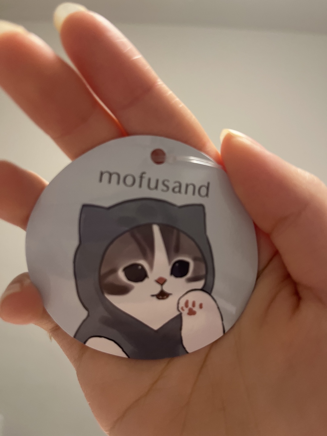 Mofusand Cat in Bear Costume Plush Keychain - photo 5