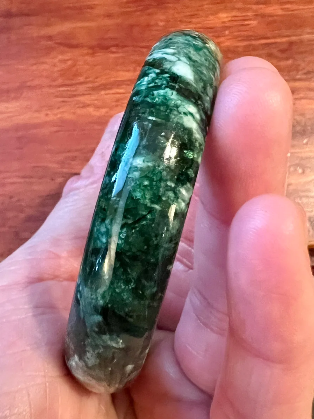 Green Jade Bangle Bracelet image indicator(6)