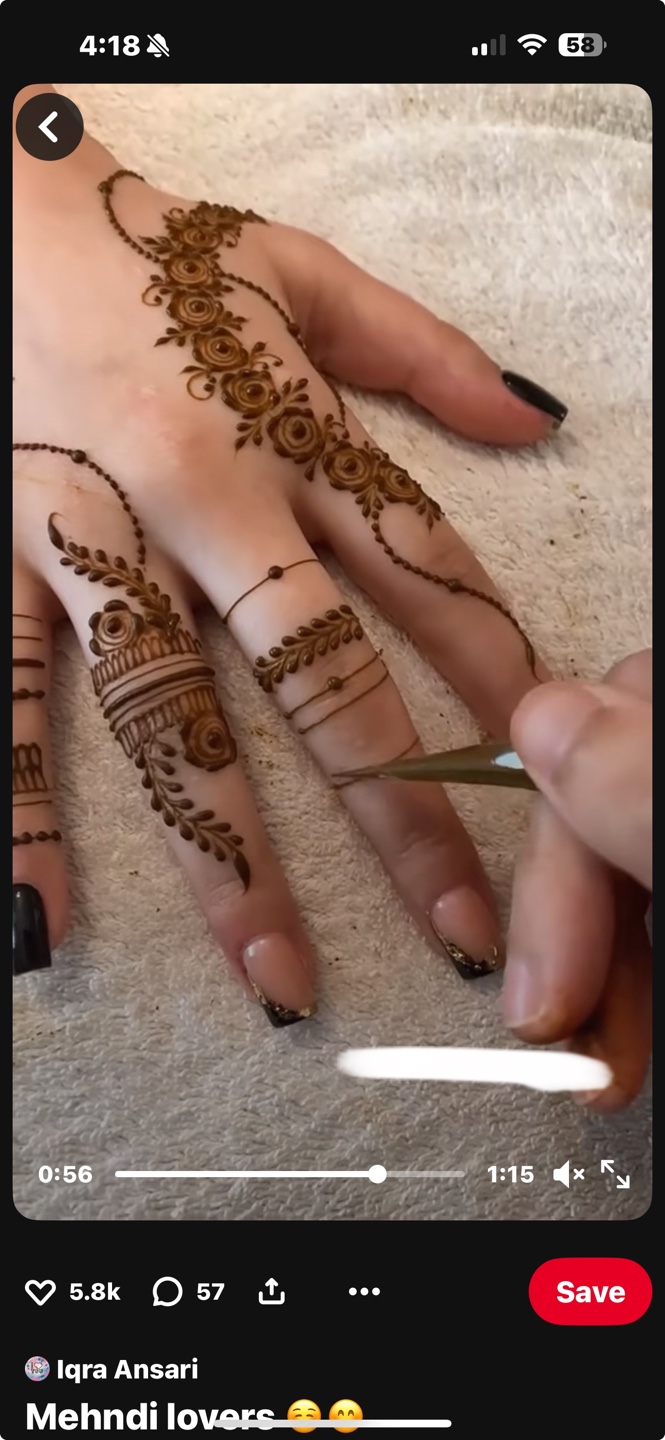Henna Tattoo Design  starts.— $5