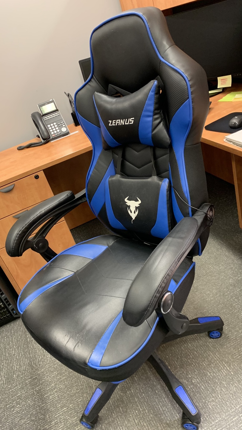 Zernus Gaming Chair - Blue and Black