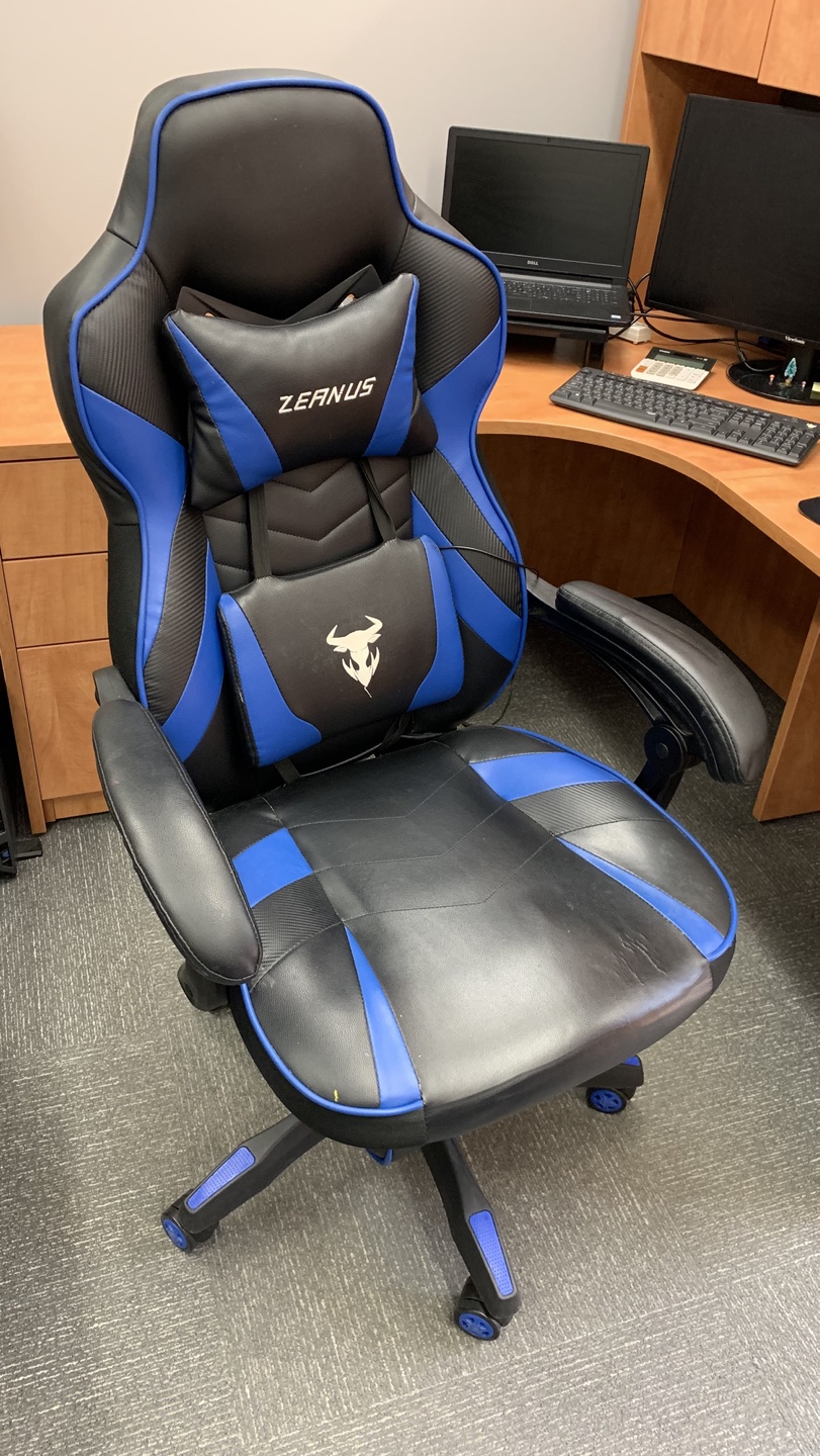 Zernus Gaming Chair - Blue and Black - photo 3