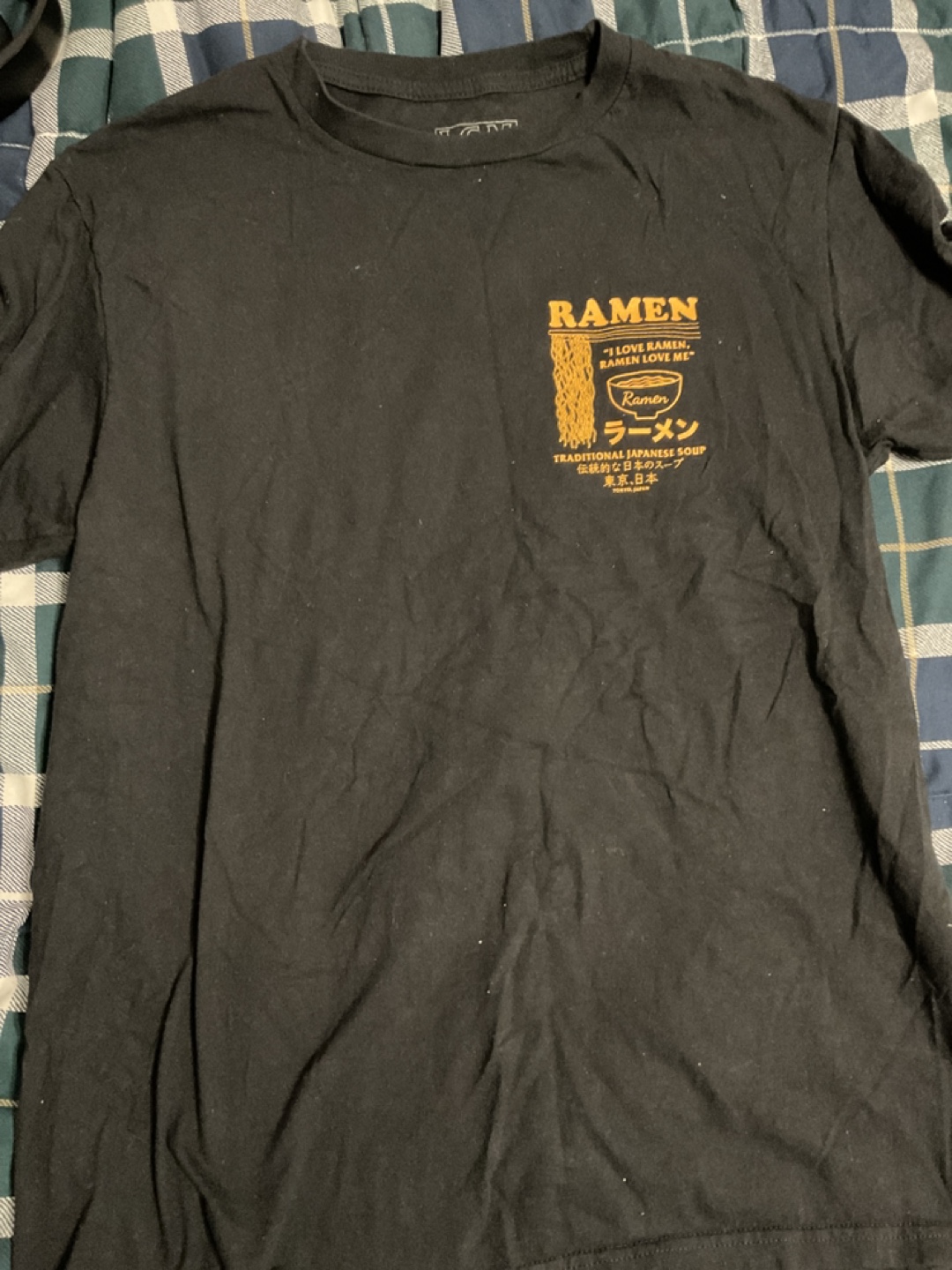 Men's Size Medium Black Ramen T-Shirt💚