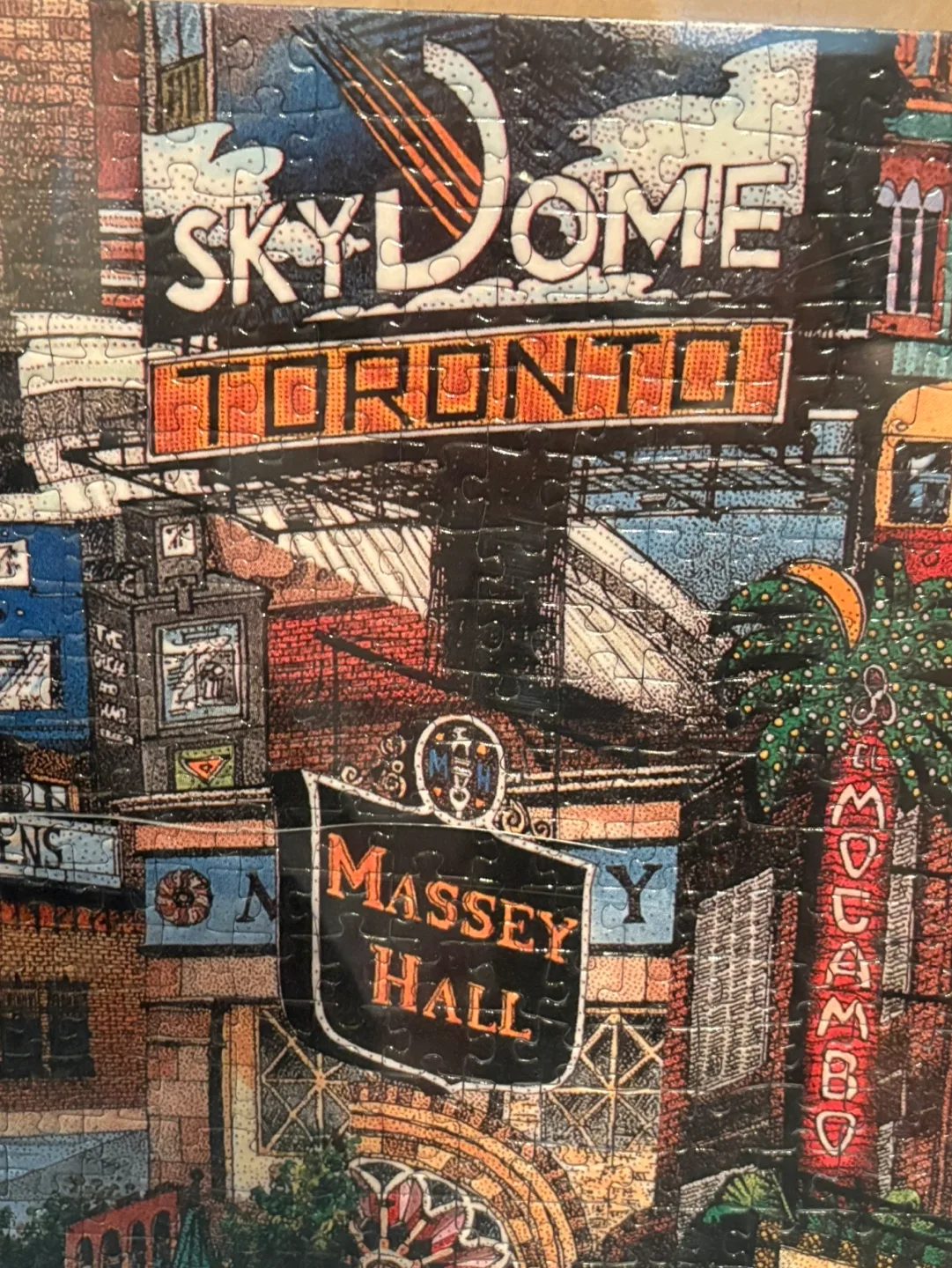 Toronto Skyline Collage Puzzle Framed image indicator(2)
