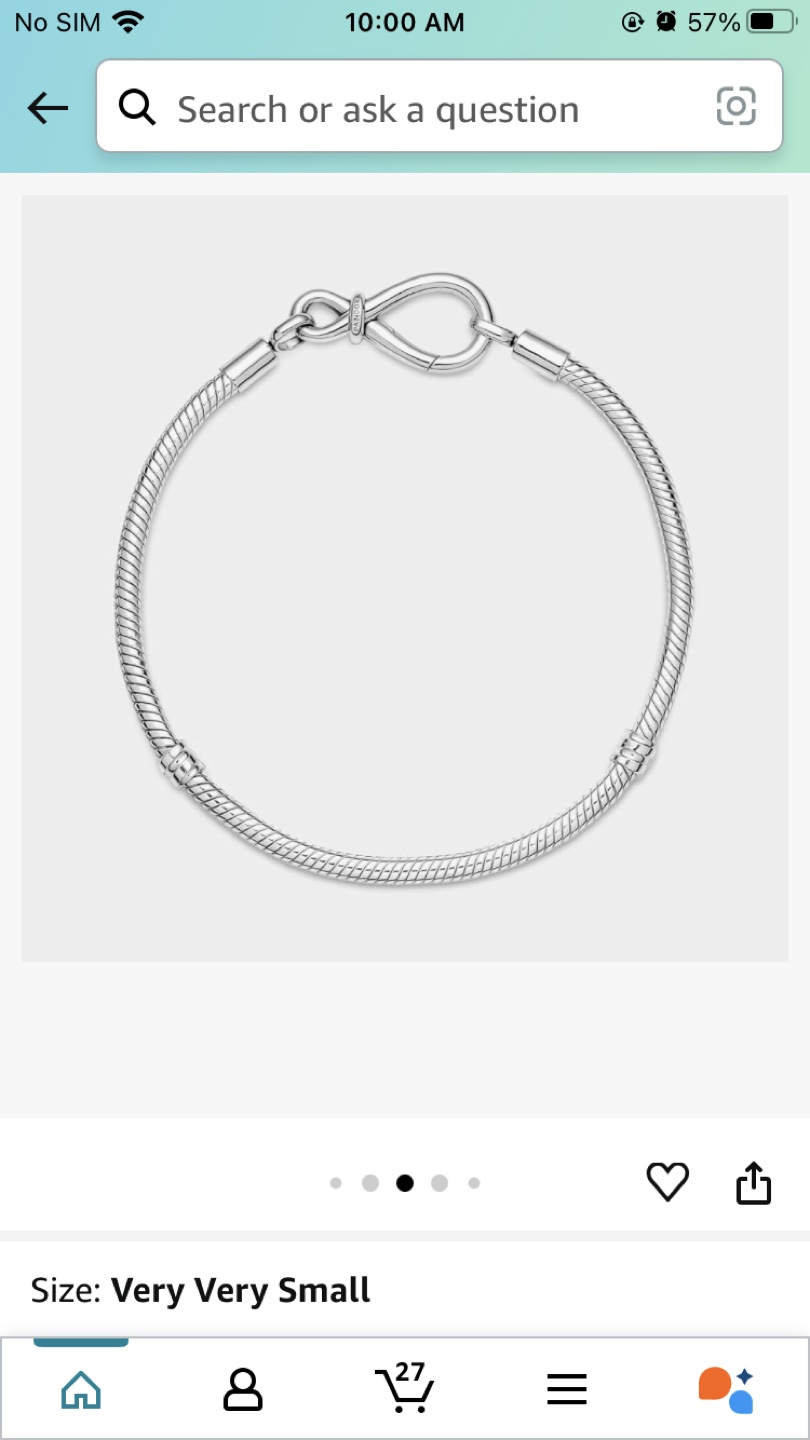 Pandora Silver Bracelet - Very Small Size - photo 3