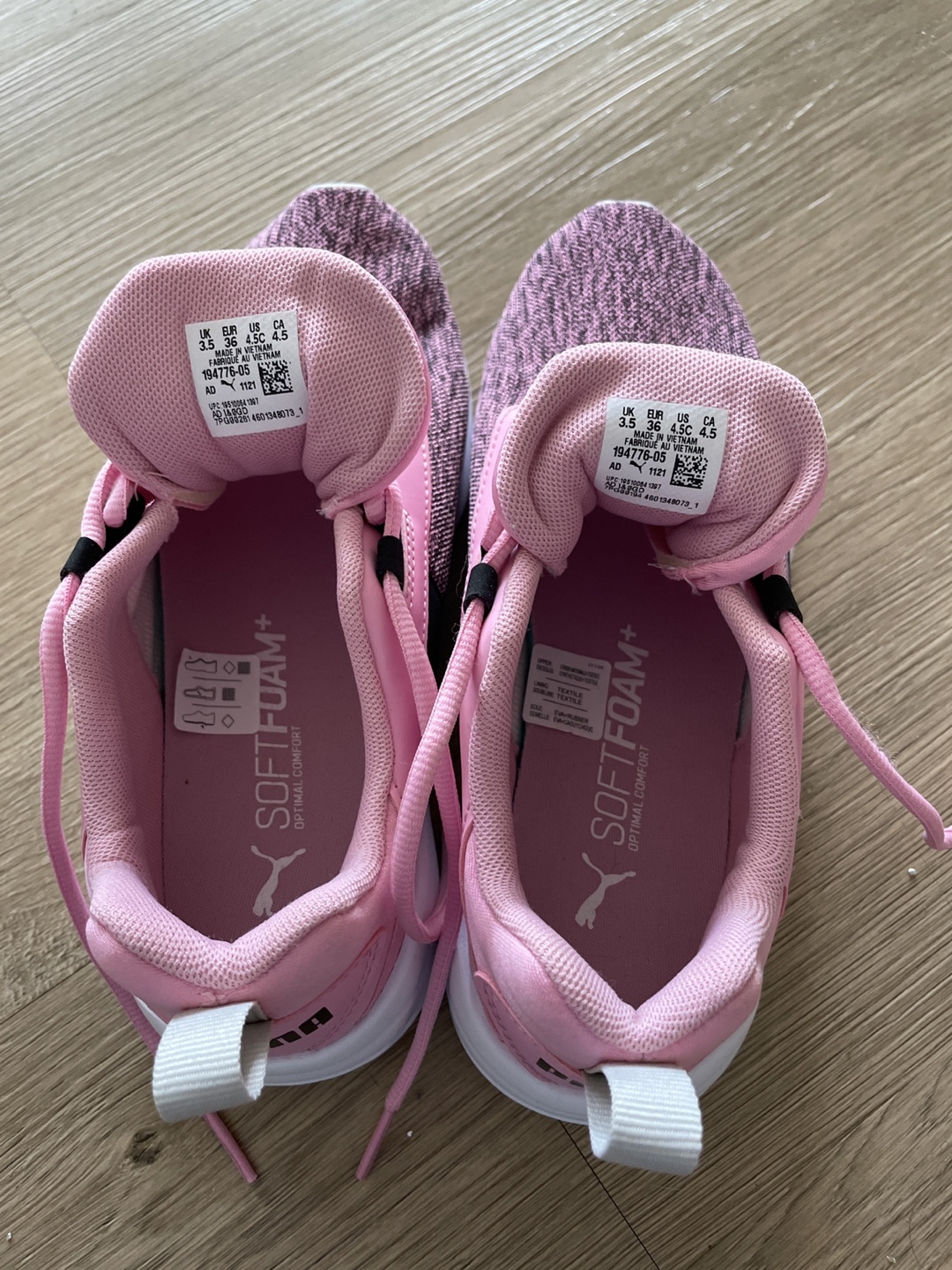 Puma Softfoam Running Shoes - Girls Size 4.5