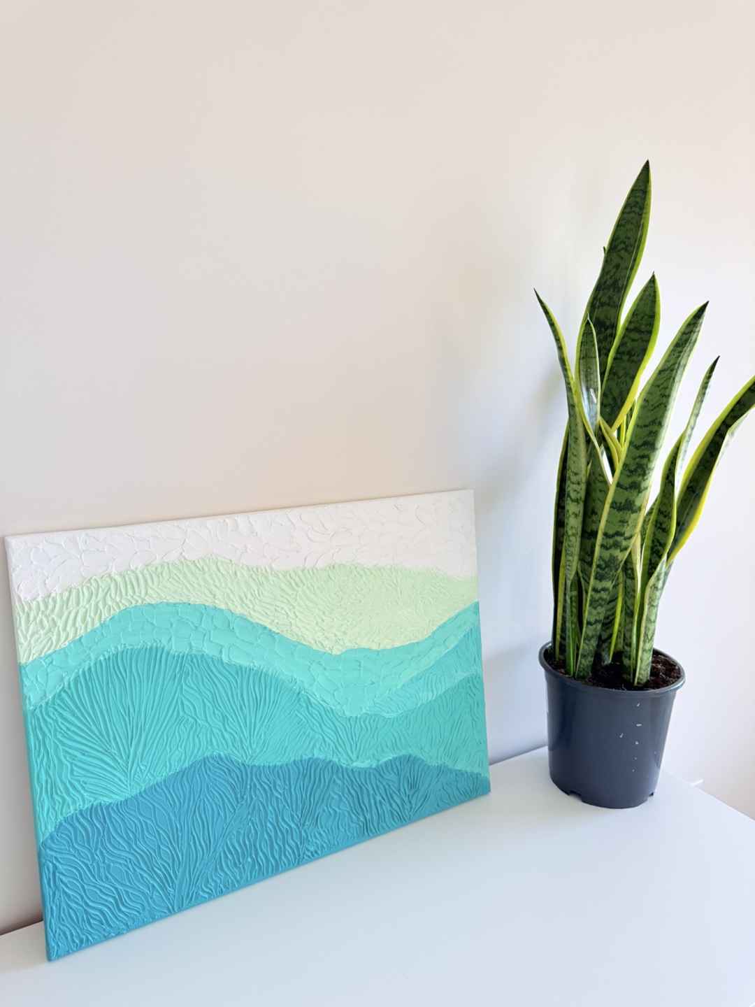 Handmade Textured Ocean Wave Wall Art - photo 3