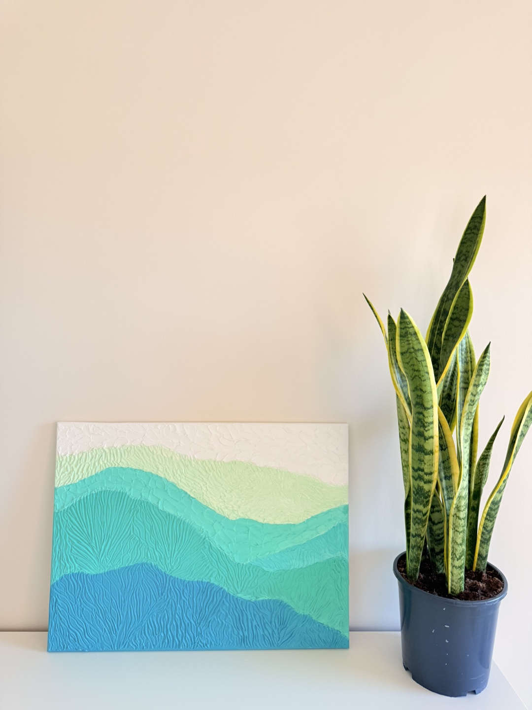 Handmade Textured Ocean Wave Wall Art - photo 2