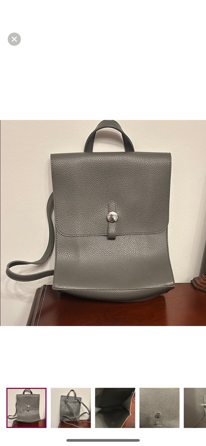 Grey Mini Backpack