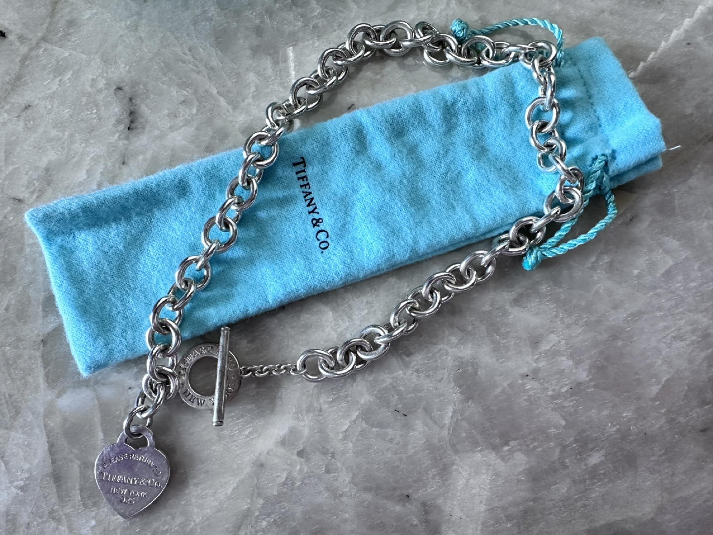 Tiffany Dangle Heart & Toggle Necklace - photo 3