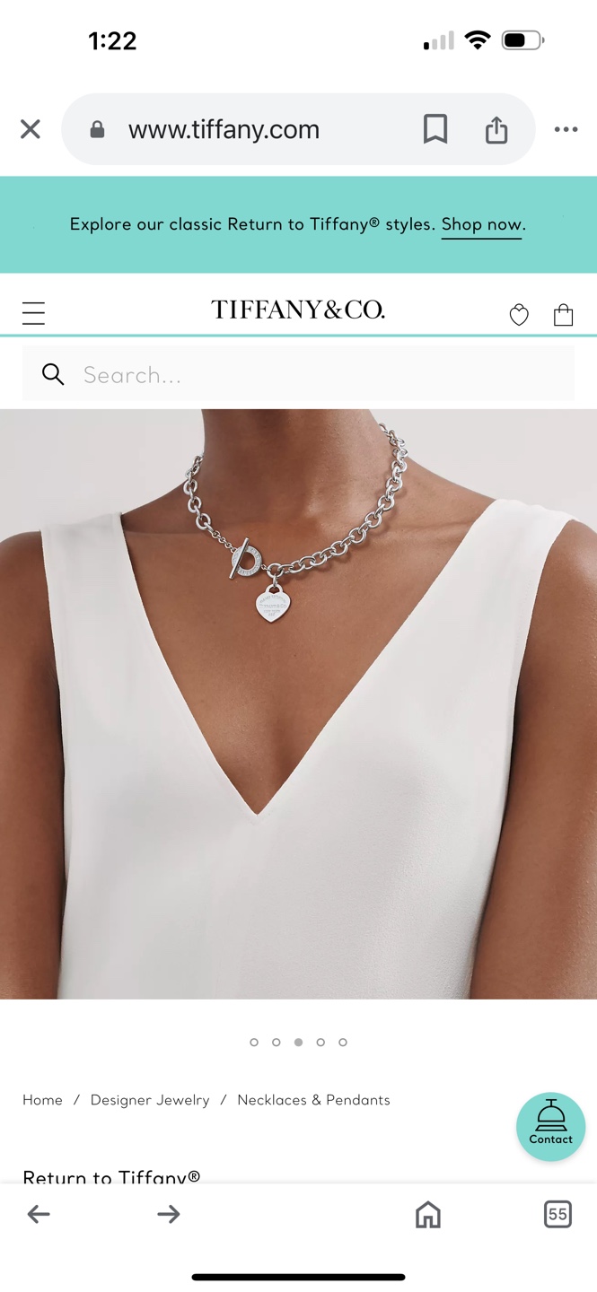 Tiffany Dangle Heart & Toggle Necklace - photo 5
