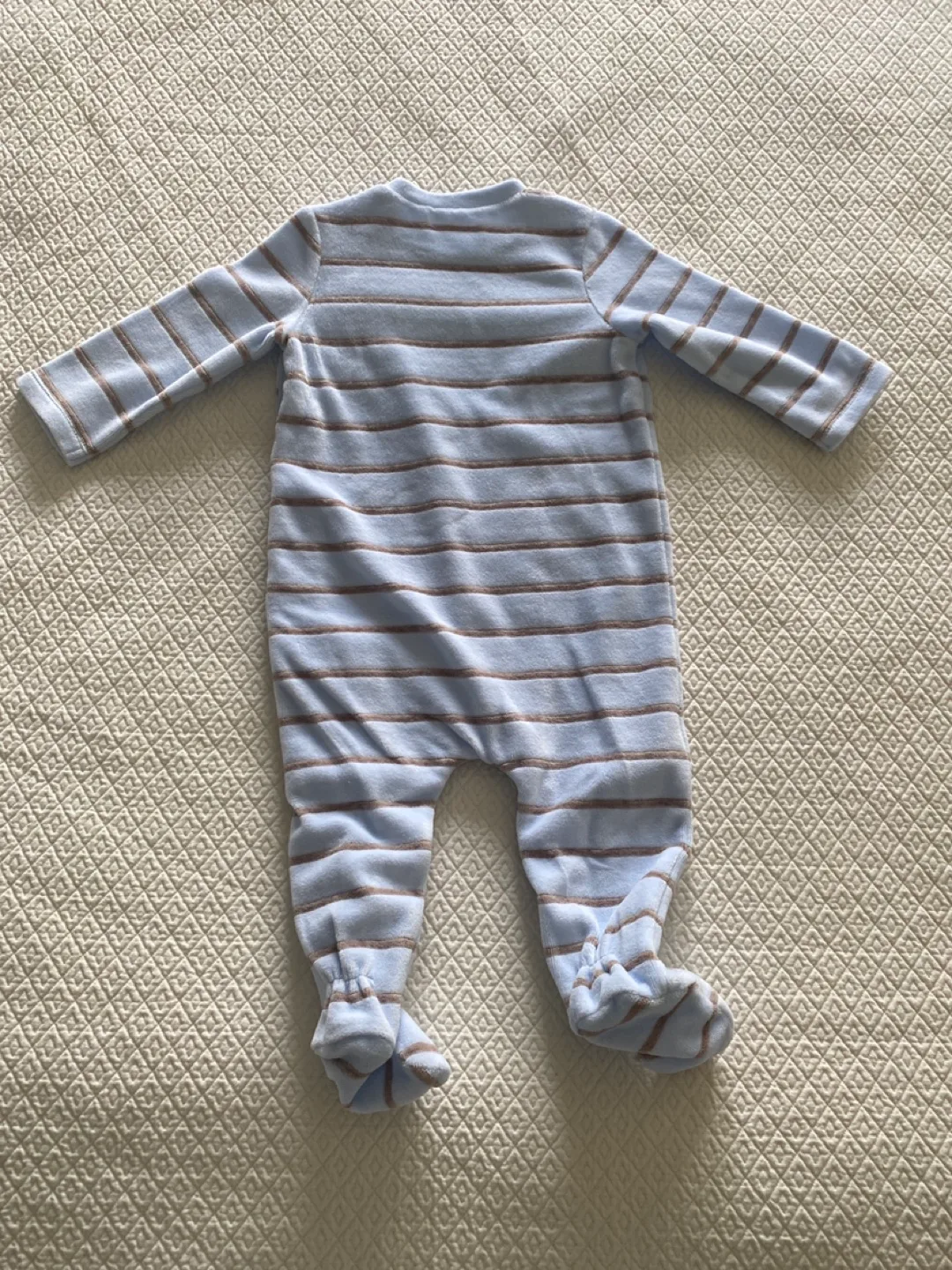 Adorable Baby Boys' Striped Sleepsuit image indicator(2)
