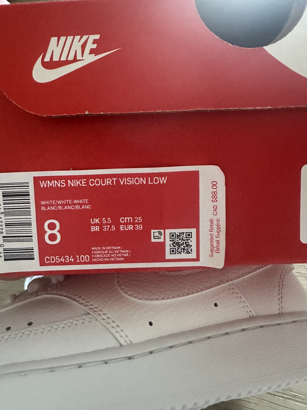 Nike Court Vision Low Women's Sneakers - Size 8 - photo 4
