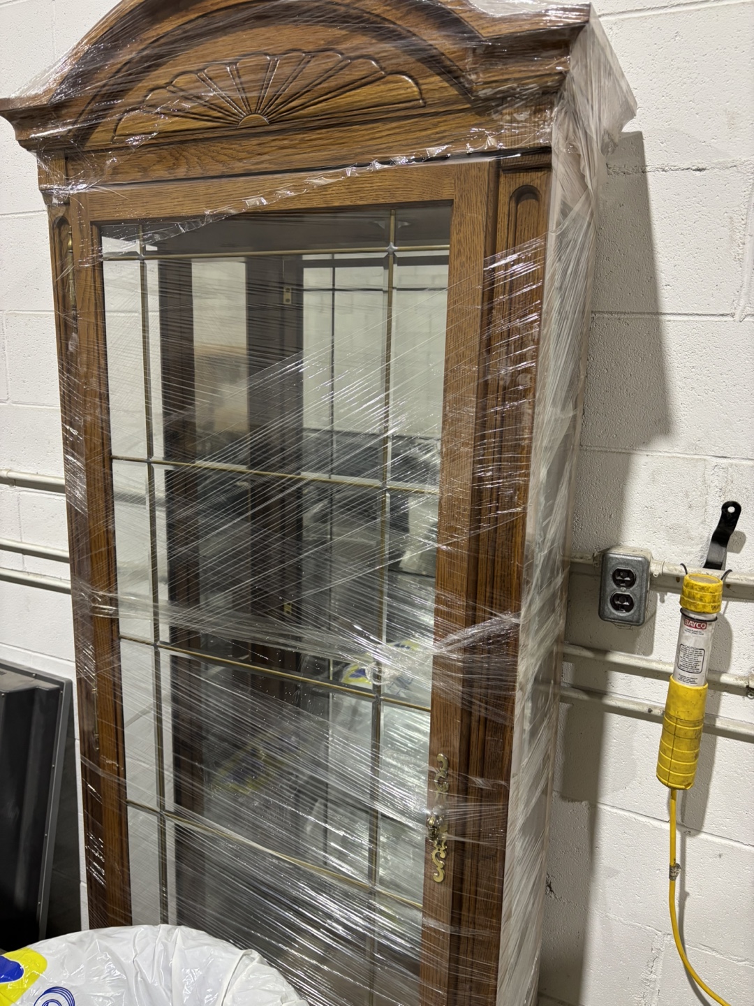 Vintage Wooden Curio Cabinet