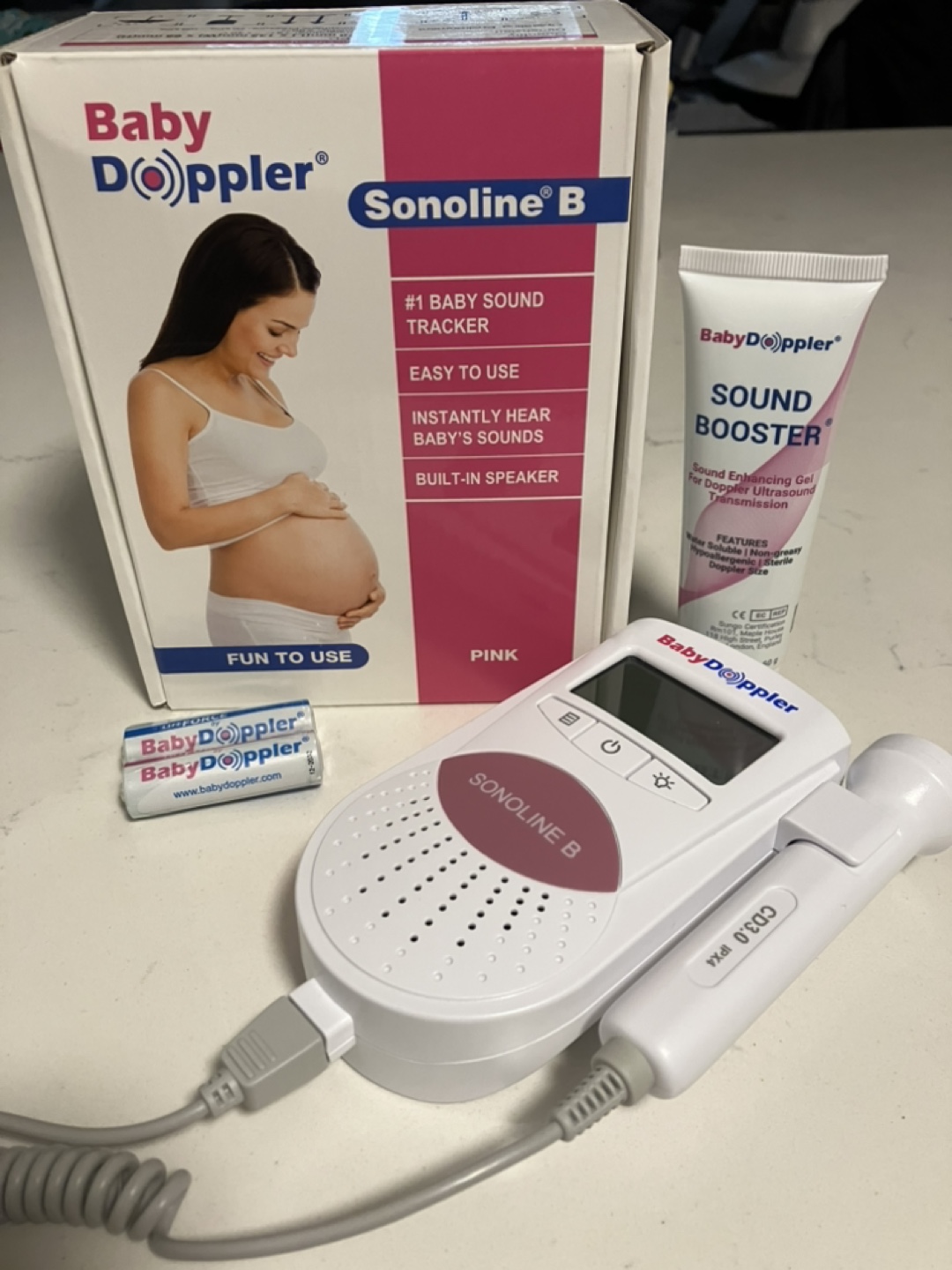 Baby Doppler with Ultrasound Gel & Sound Booster