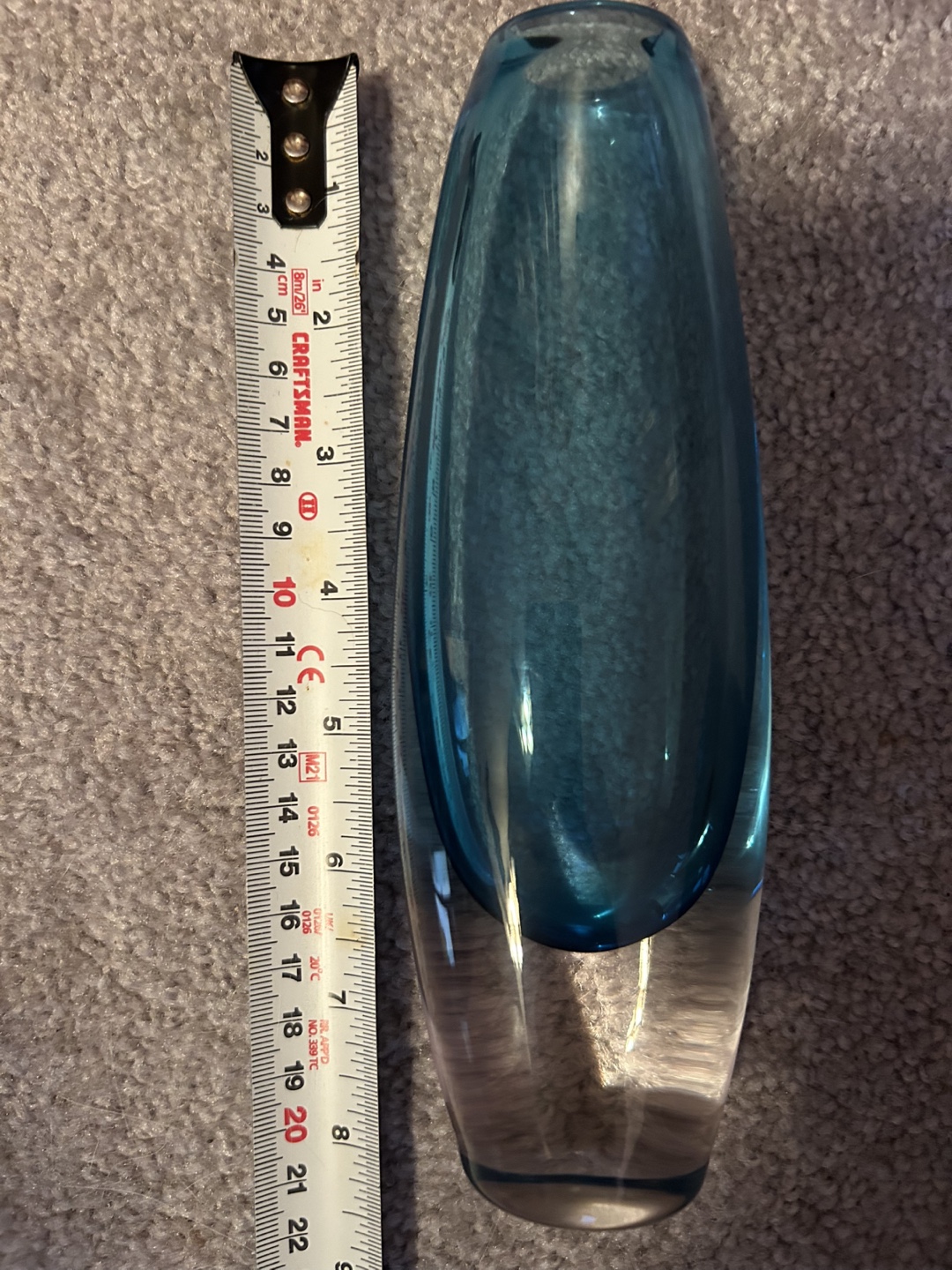 Blue glass vase - photo 3