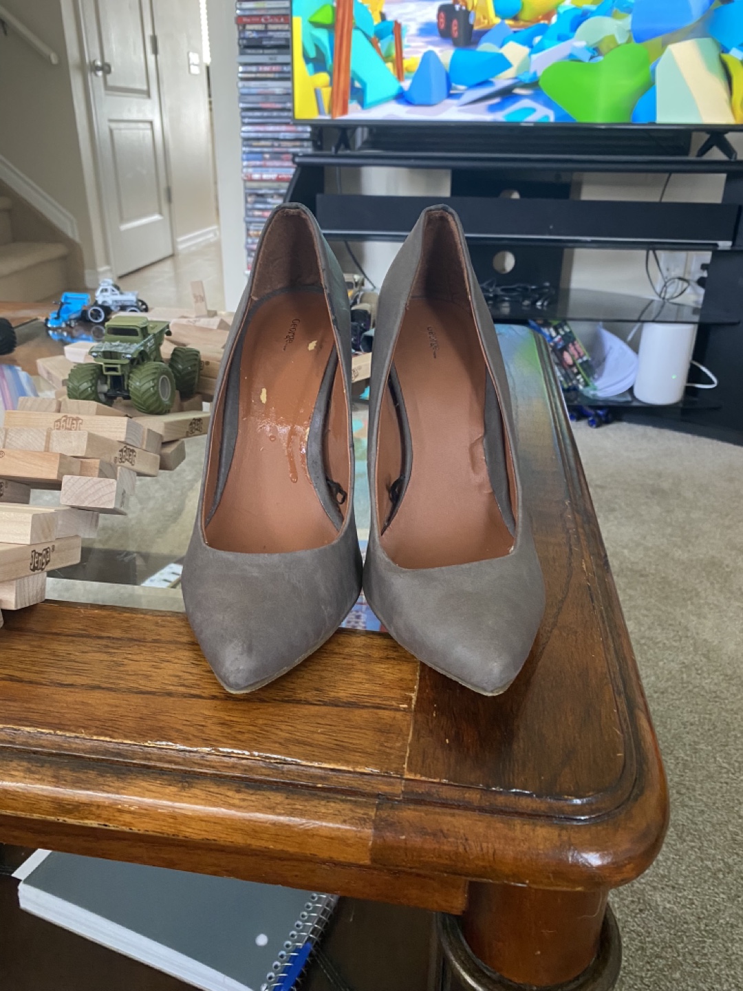 Grey Heels Size 8 - photo 2