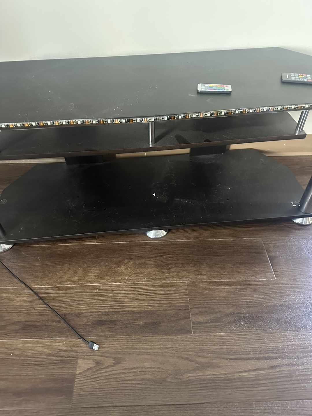 Corner TV Stand with LED Lights