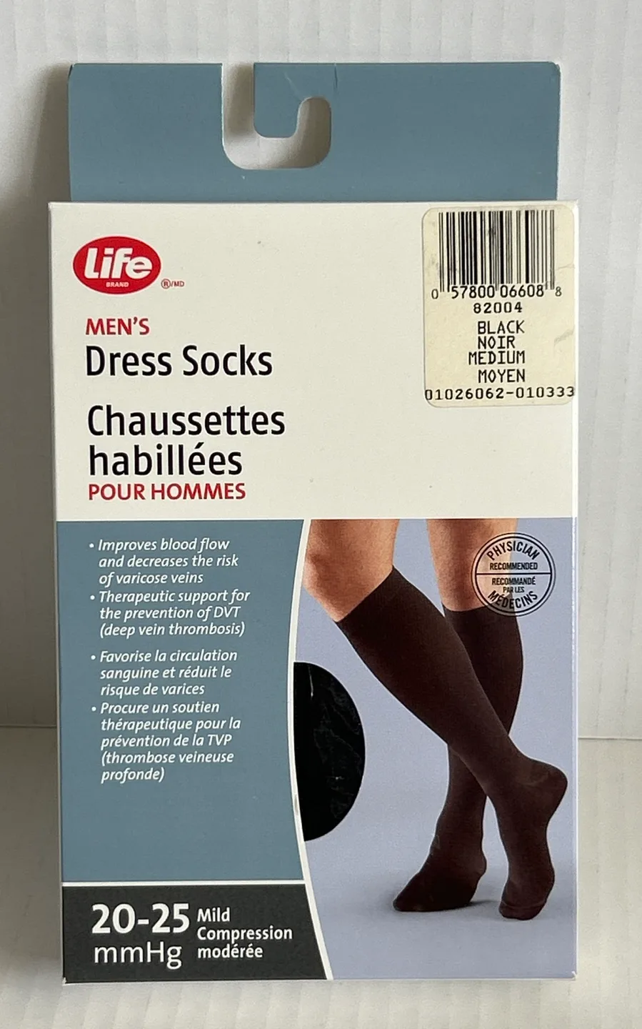 Men's Black Knee High Medical Compression Socks image indicator(3)