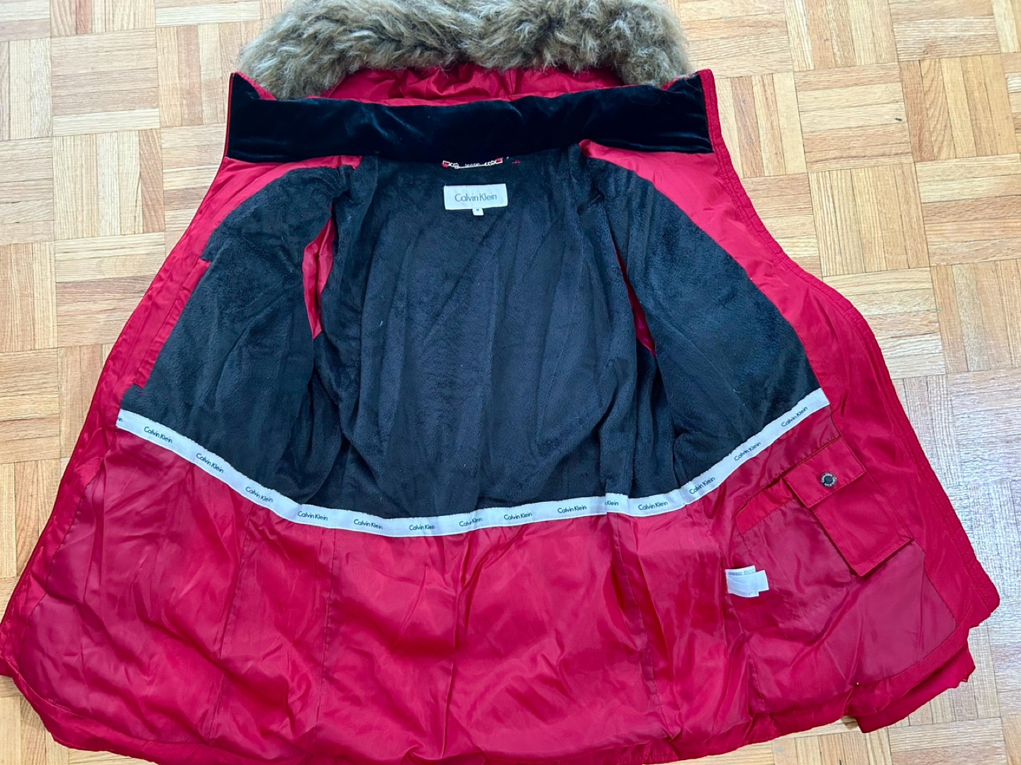 Women’s Calvin Klein Red Puffer Jacket - Size M - photo 3