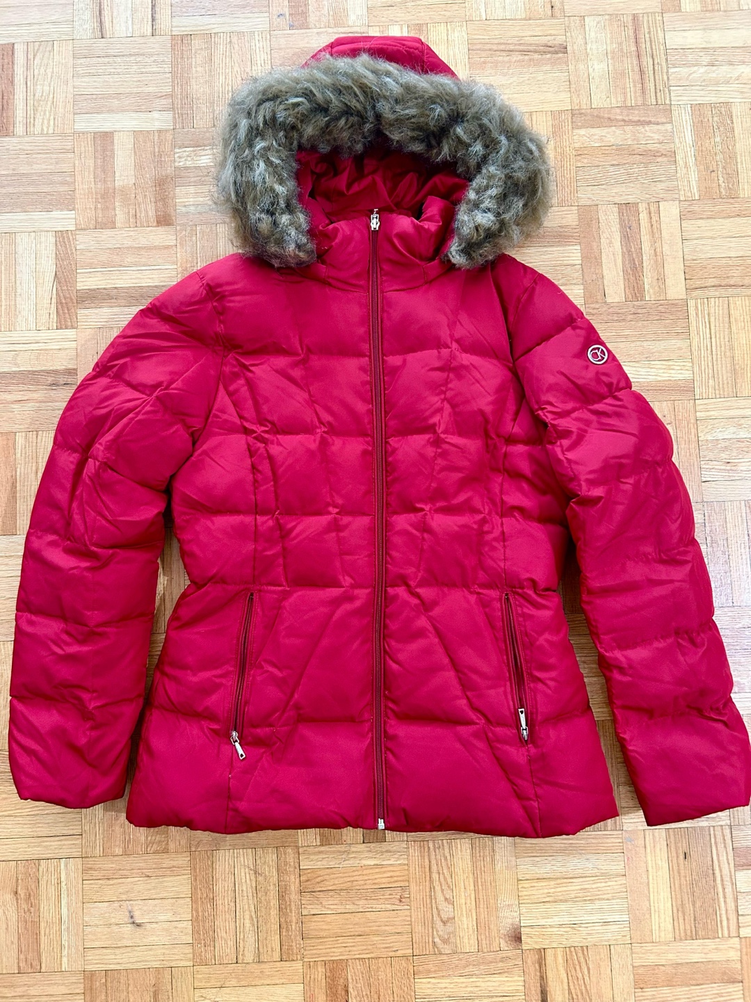 Women’s Calvin Klein Red Puffer Jacket - Size M