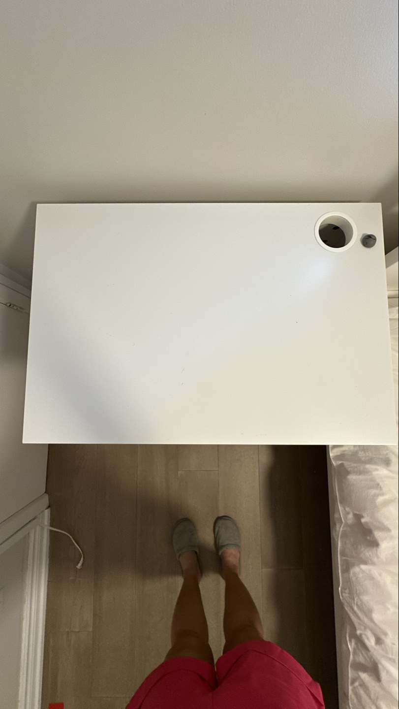 White IKEA Desk with Drawer - photo 2