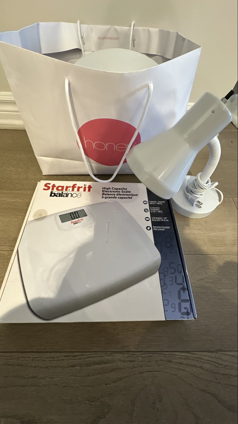 Starfrit Balance Bathroom Scale & Desk Lamp & Floor Lamp Bundle