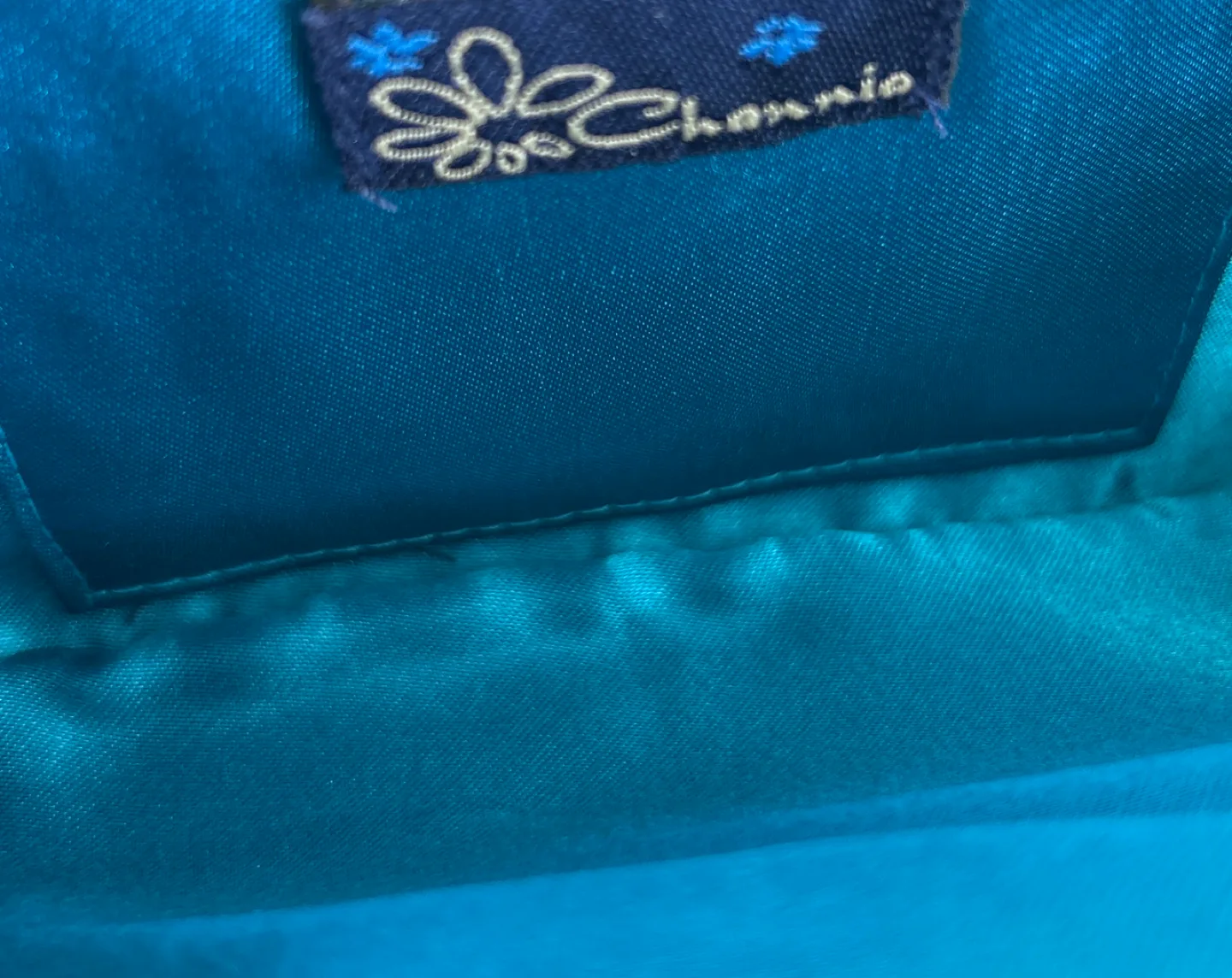 Teal Velvet Clutch with Faux Fur Pom-Pom image indicator(8)