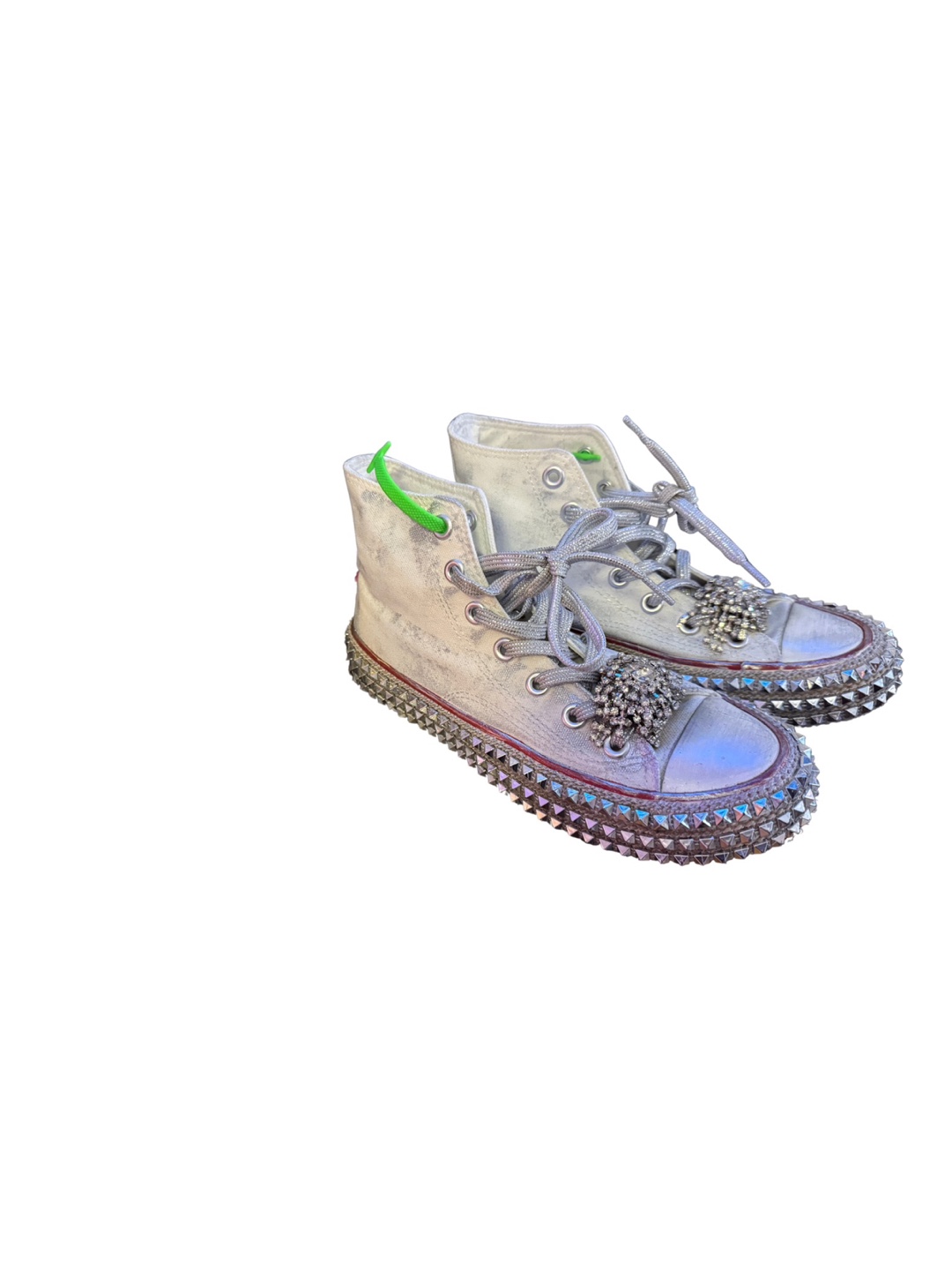 Nan-Ku Couture White Studded High Top Sneakers - photo 3