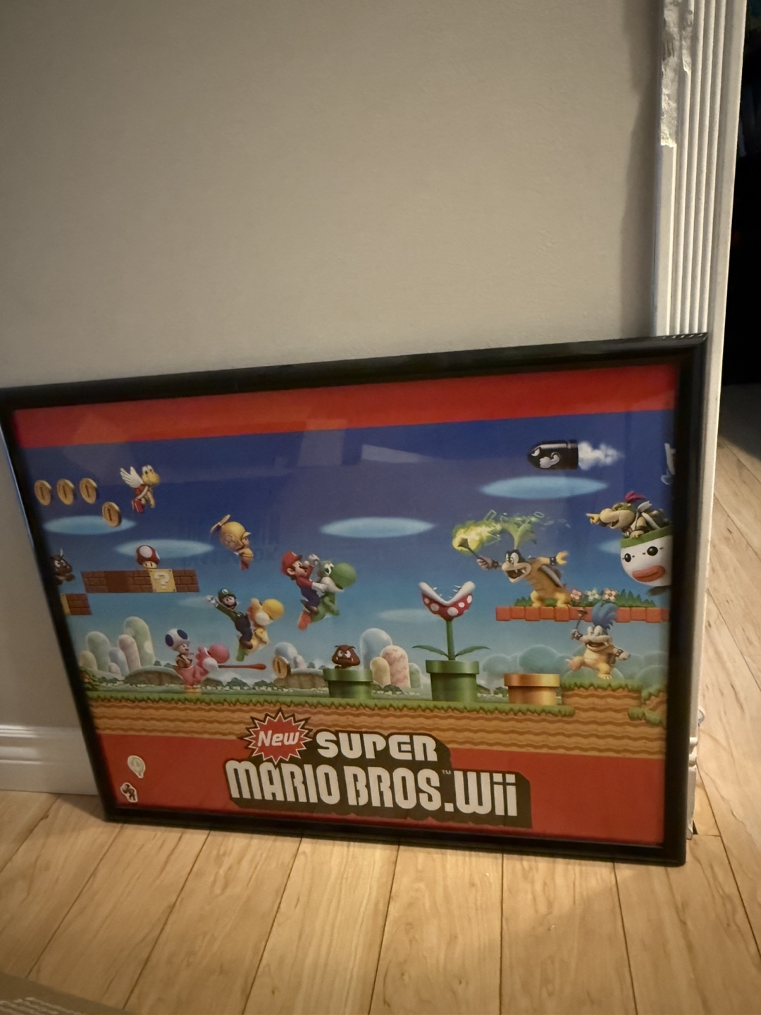 Framed New Super Mario Bros. Wii Poster - photo 3