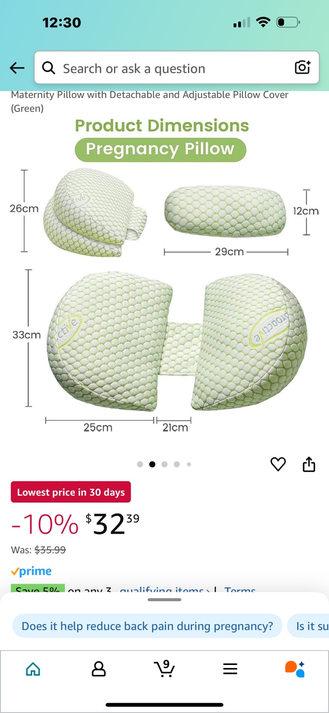 Maternity Pillow with Detachable and Adjustable Pillow Cover - photo 3