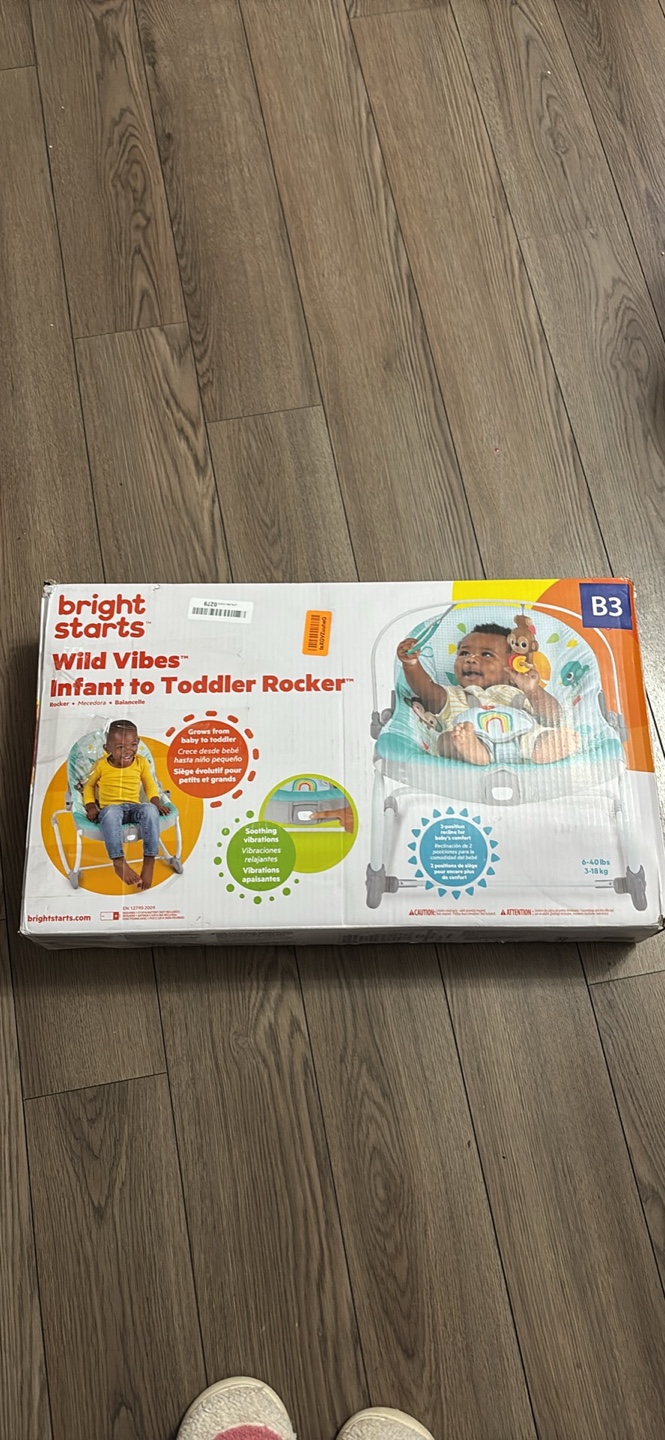 Bright Starts Wild Vibes Infant to Toddler Rocker