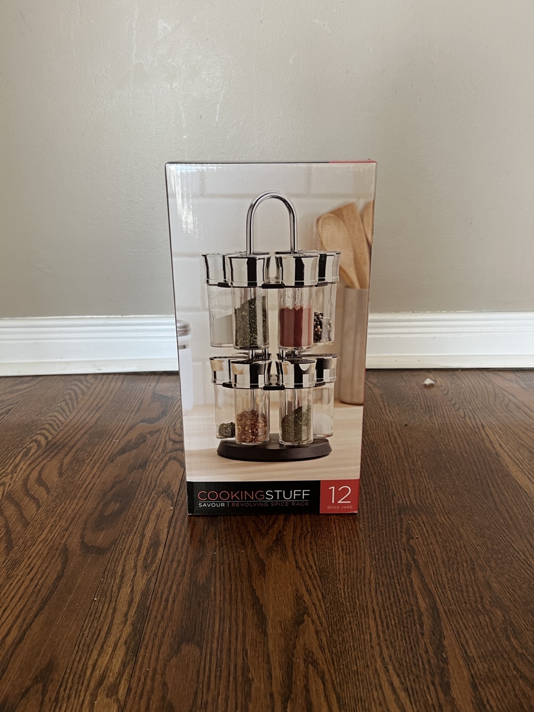 💚 CookingStuf Savour Revolving Spice Rack - 12 Jars