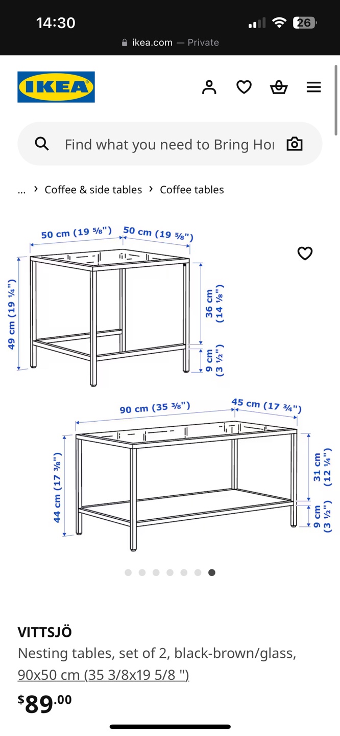 IKEA VITTSJÖ Nesting Coffee Table (Set of 2) - photo 5