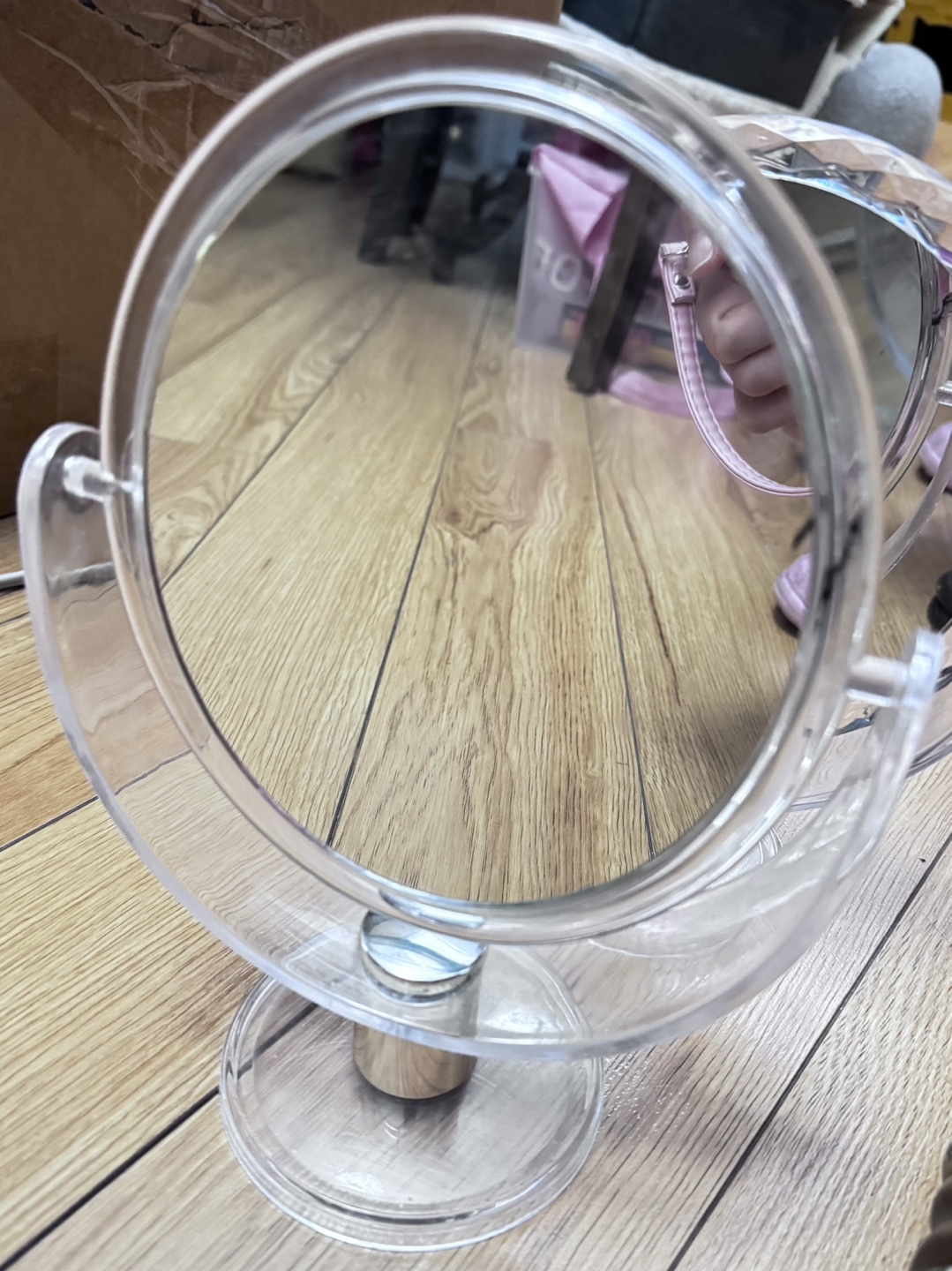 Clear Acrylic Double-Sided Vanity Mirror - photo 2