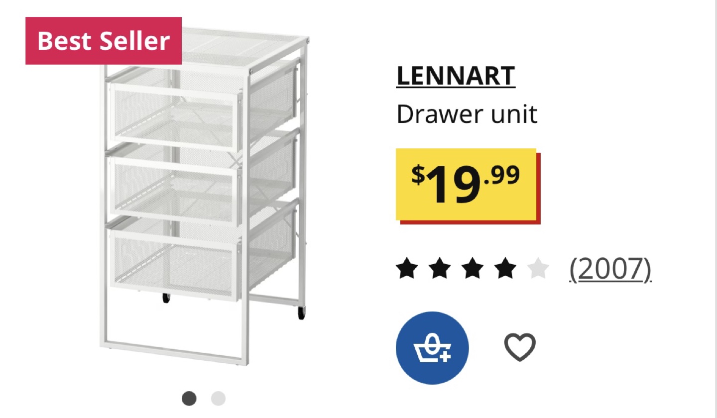 IKEA Table/desk with Drawer Unit - photo 4