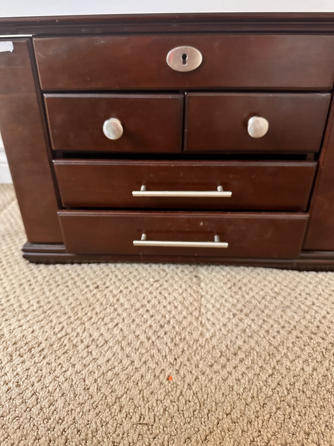 Wooden Jewellery Armoire with Lock