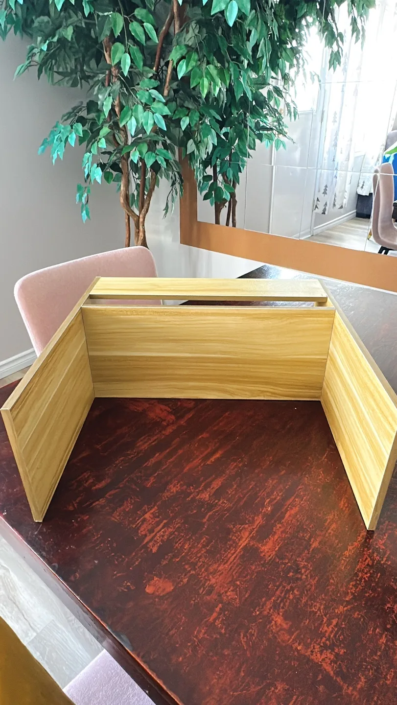 (used) light walnut desktop bookshelf organizer 💚 image indicator(4)