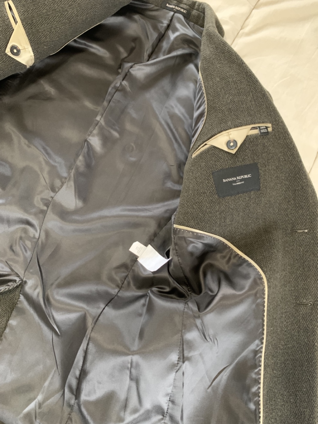 Banana Republic Men's Herringbone Tweed Blazer Jacket - photo 5