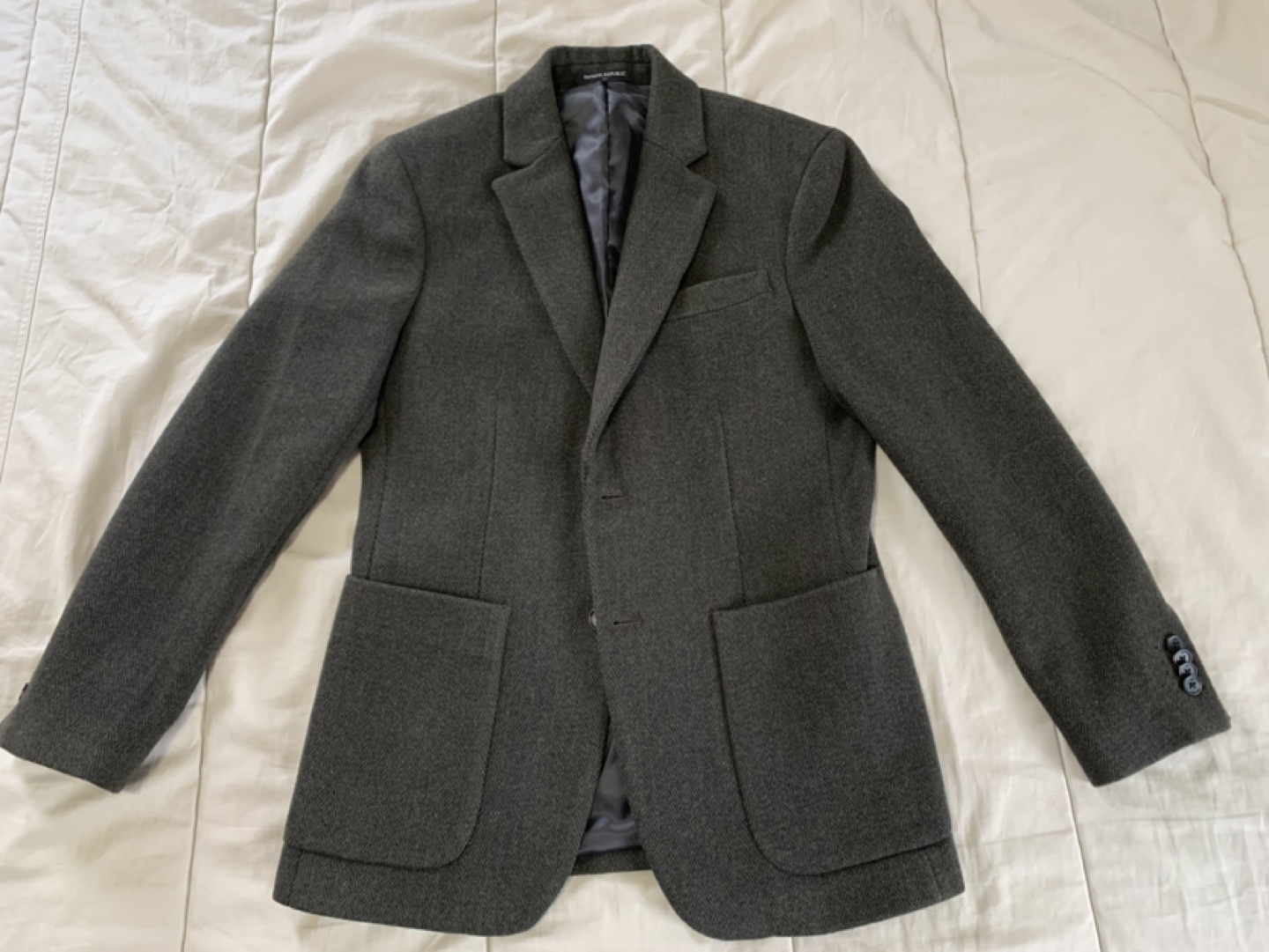Banana Republic Men's Herringbone Tweed Blazer Jacket