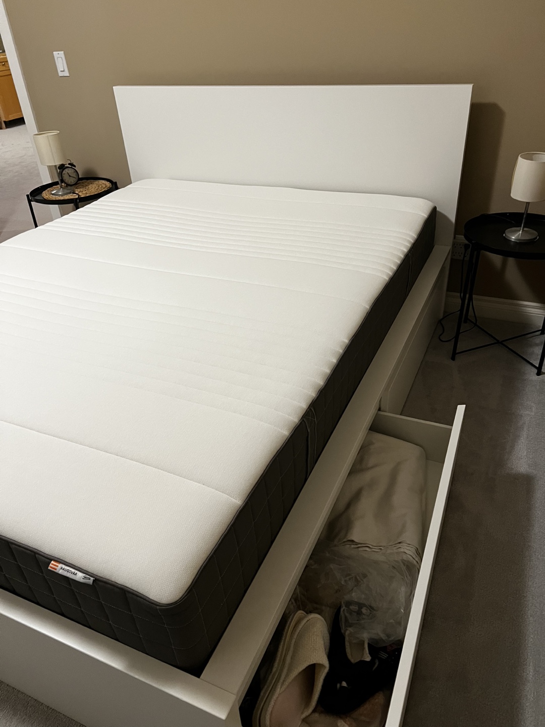 IKEA MALM queen Bed Frame with drawers