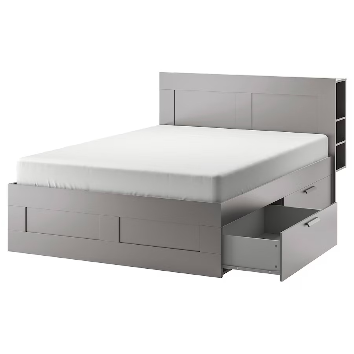 IKEA BRIMNES Bed Frame with Storage and HEADBOARD- Dark Grey - photo 5