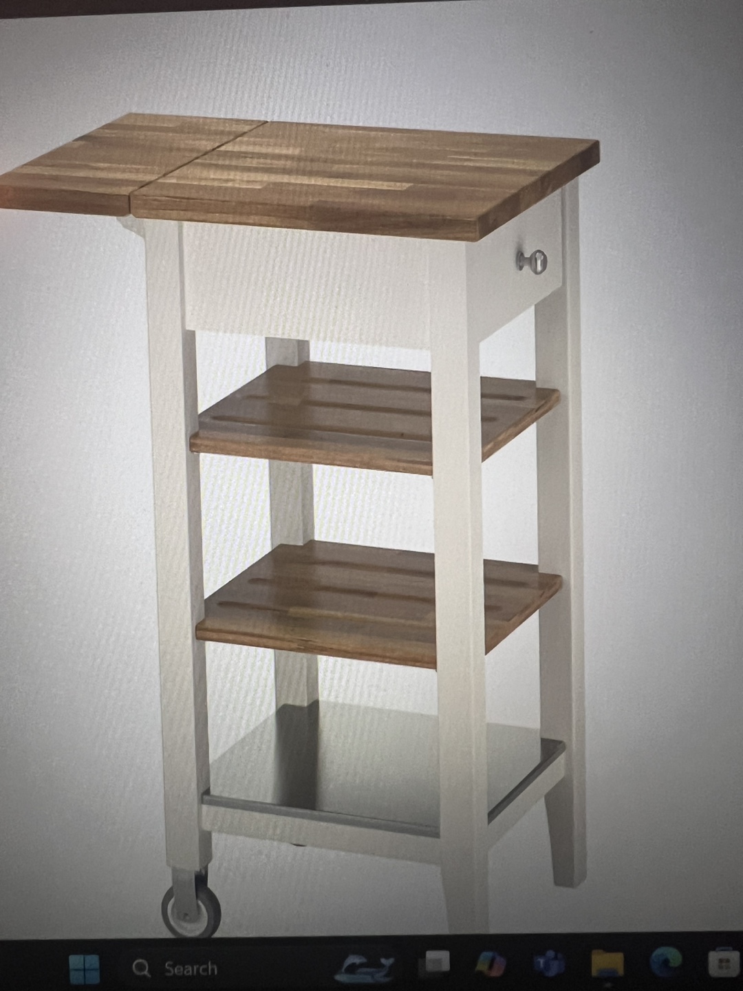 White Kitchen Cart