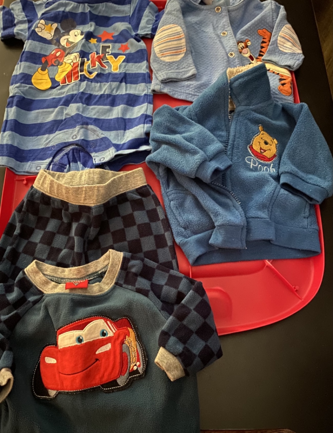 Baby Boy Clothes Bundle - Mickey Mouse, Winnie the Pooh, Cars