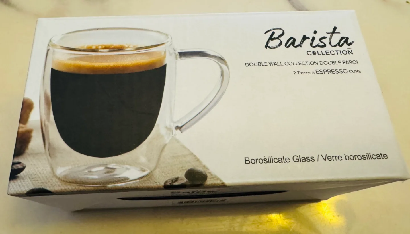 BNIB Barista Collection Double Wall Clear Espresso Glasses 🥕💚 image indicator(3)