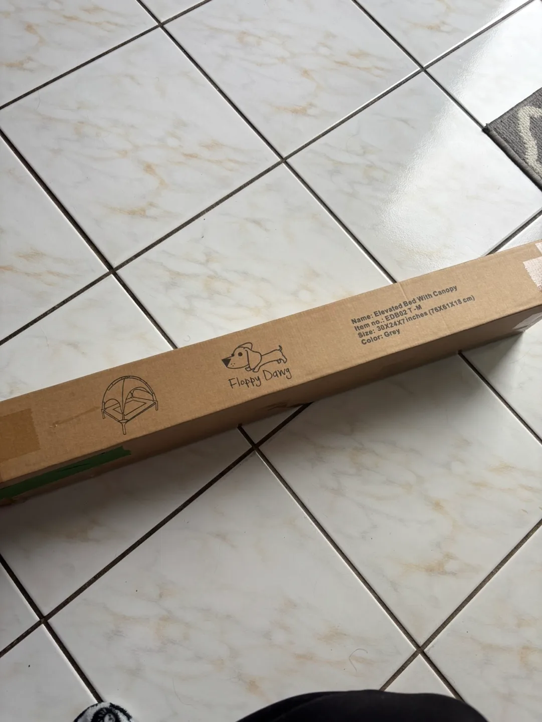 Floppy Dawg Dog Cot with Canopy - Medium Gray image indicator(4)